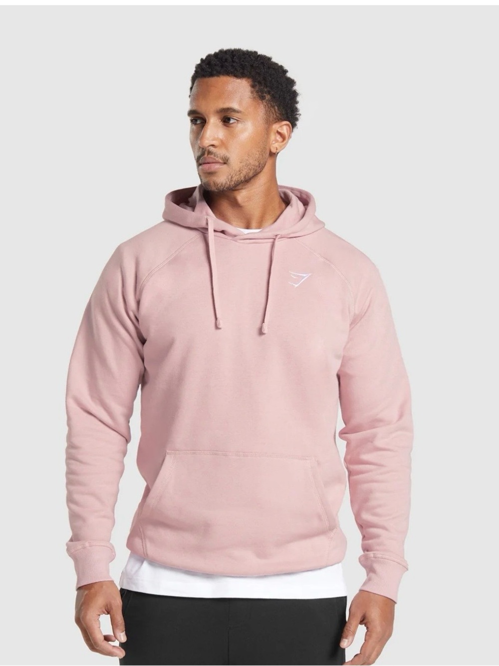 Gymshark Men's Dusty Pink Pullover Hoodie